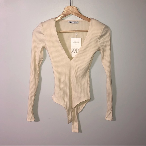ZARA V-Neck Knit Bodysuit - Picture 4 of 7